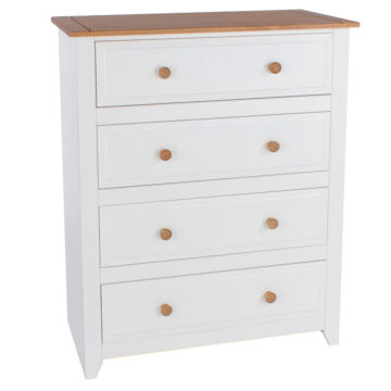 Beauly White 4 Drawer Chest
