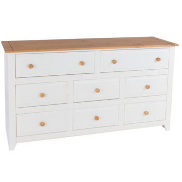Beauly White Large 8 Drawer Chest