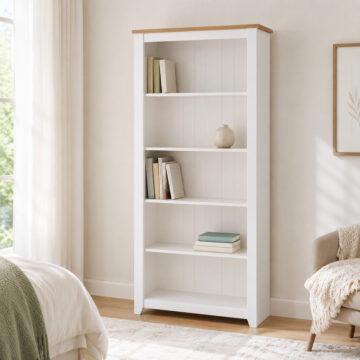 Beauly White Tall Painted Bookcase | White