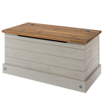 Azusa Grey Blanket Box | Grey Wax
