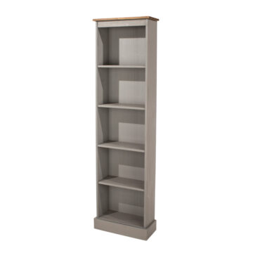 Azusa Grey Tall Narrow Bookcase