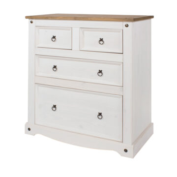 Azusa White 2 Over 2 Chest of Drawers
