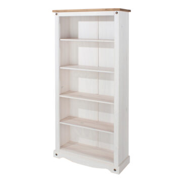 Azusa White Tall Bookcase