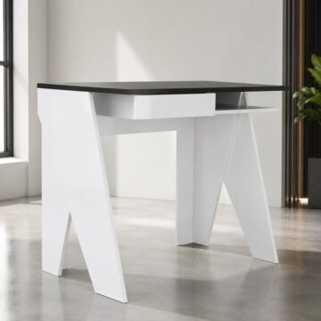 Irving White 1 Drawer Home Office Desk