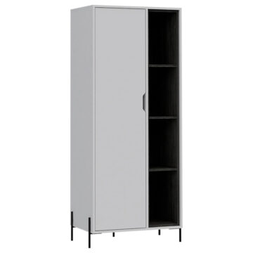 Irving White 1 Door Bookcase