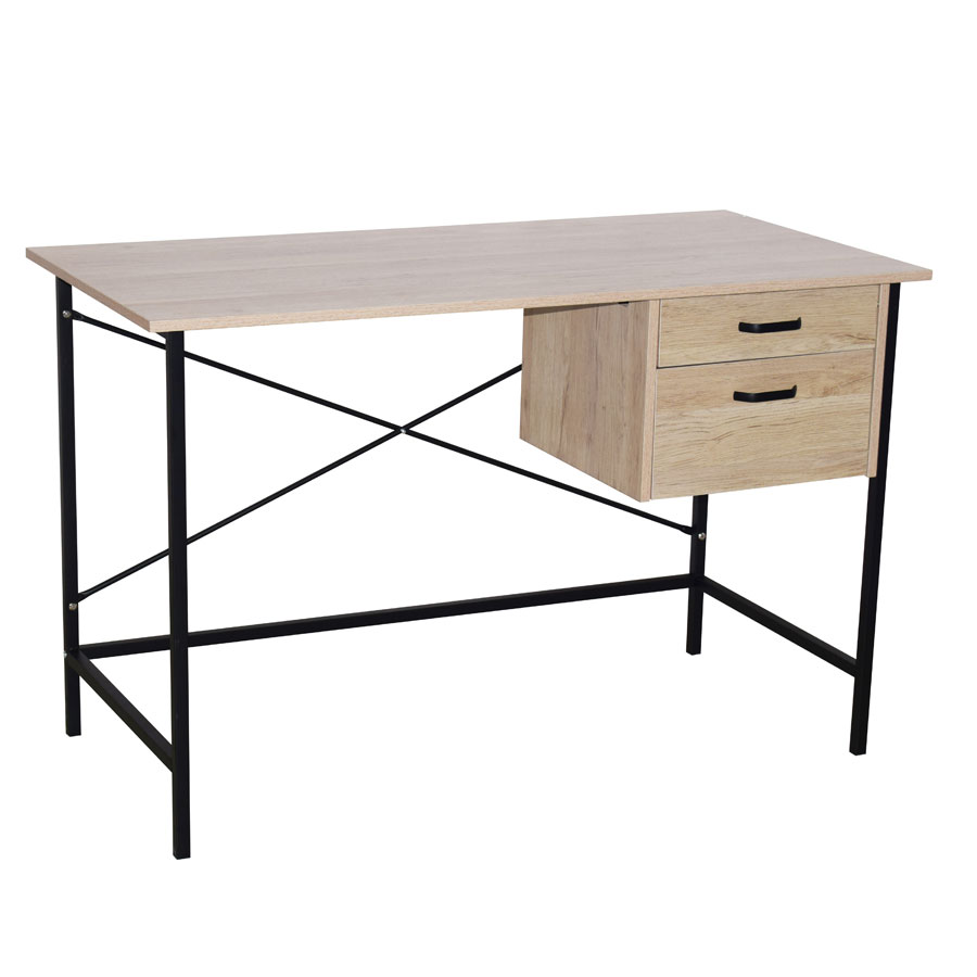 Home Office 2 Drawer Desk | Oak Finish