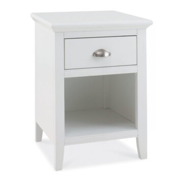Grenada White 1 Drawer Nightstand