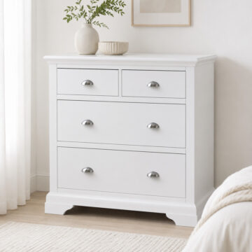 Grenada White 2+2 Chest of Drawers