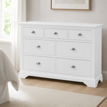 Grenada White 3+4 Chest of Drawers