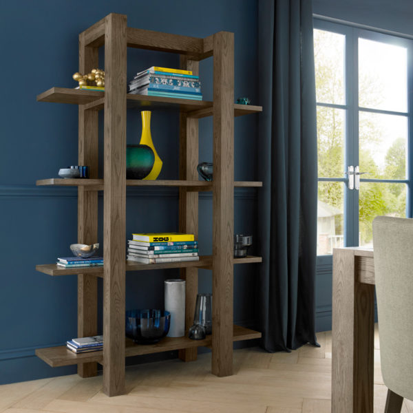 Silvan Dark Oak Open Shelving Unit