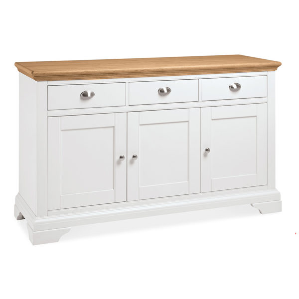 Grenada Two Tone Wide Sideboard | Ivory | Oak