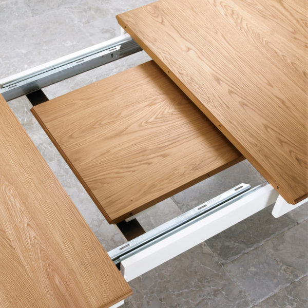 Grenada Two Tone Extending Dining Table | 4-6 Seats | 120-165cm | Ivory | Oak