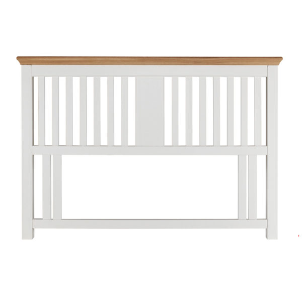 Grenada Two Tone King Size Headboard | Ivory | Oak