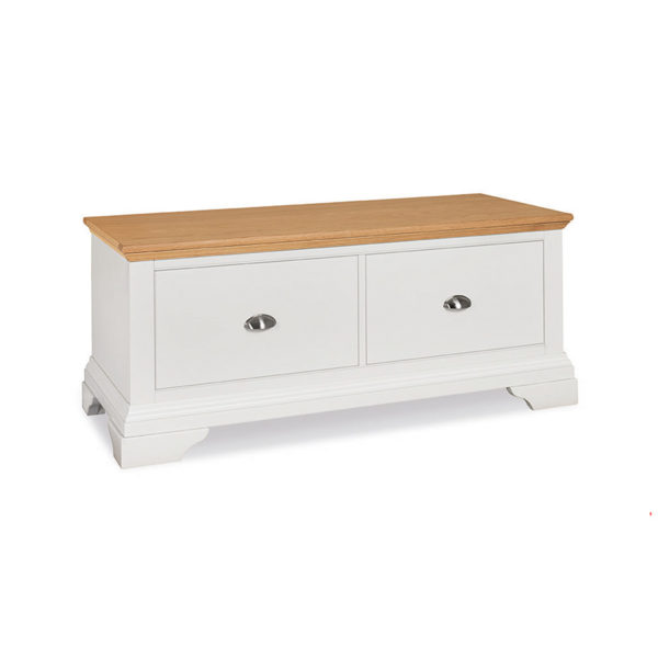 Grenada Two Tone Blanket Box | Ivory | Oak