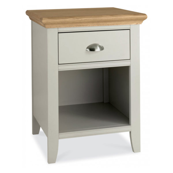 Grenada Grey & Oak 1 Drawer Nightstand | Bedside Table