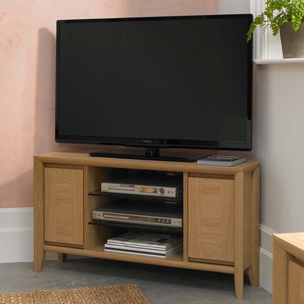 Landlas Oak Corner TV Unit