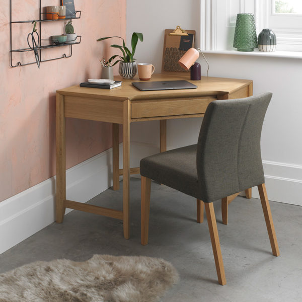 Landlas Oak Corner Desk