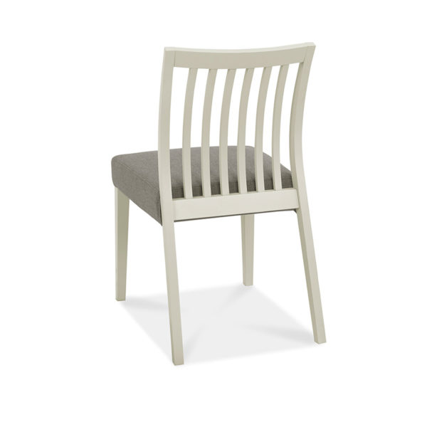Landlas Grey Pair of Low Slat Back Dining Chairs | Titanium