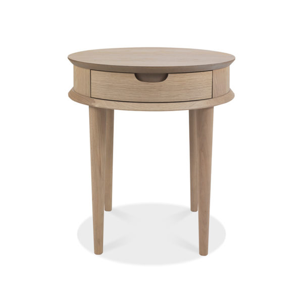Herning Oak Lamp Table with Drawer | Bedside Table