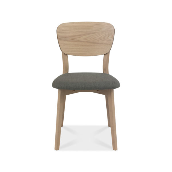 Herning Oak Pair of Dining Chairs | Steel