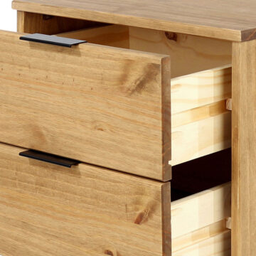 Avila Pine 2 Drawer Bedside Cabinet