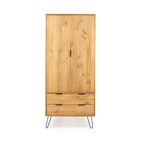 Avila Pine 2 Door 2 Drawer Wardrobe | Antique Waxed Pine