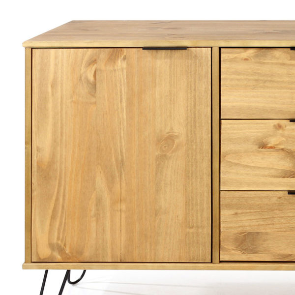Avila Pine Medium Sideboard | Antique Waxed Pine | Self Assembly