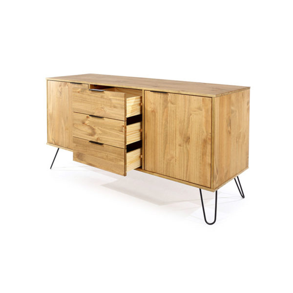 Avila Pine Medium Sideboard | Antique Waxed Pine | Self Assembly