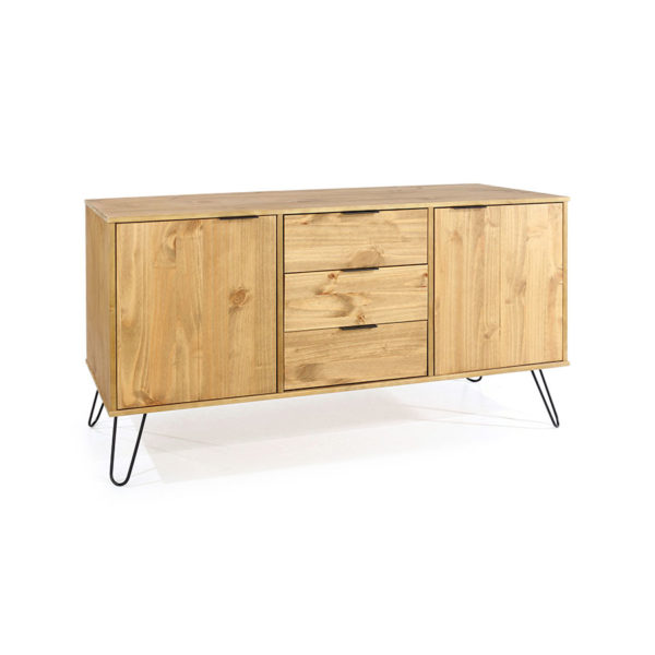 Avila Pine Medium Sideboard | Antique Waxed Pine | Self Assembly