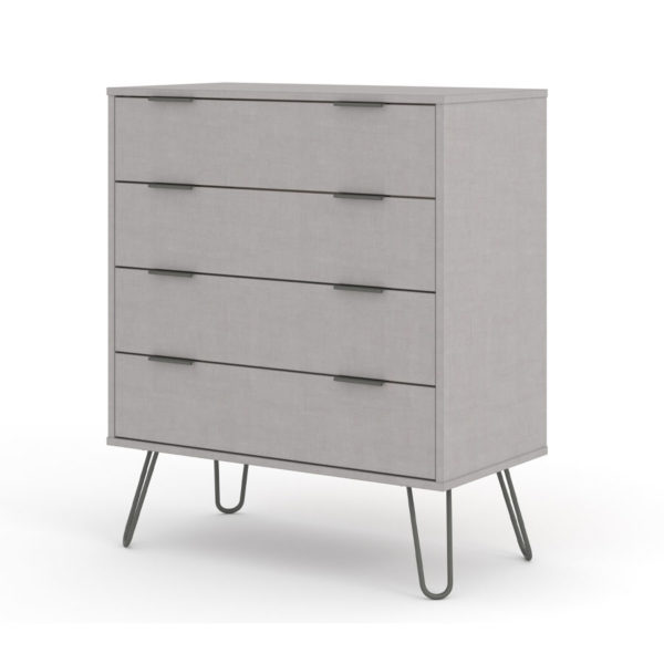 Avila Grey 4 Drawer Chest | Grey | Self Assembly