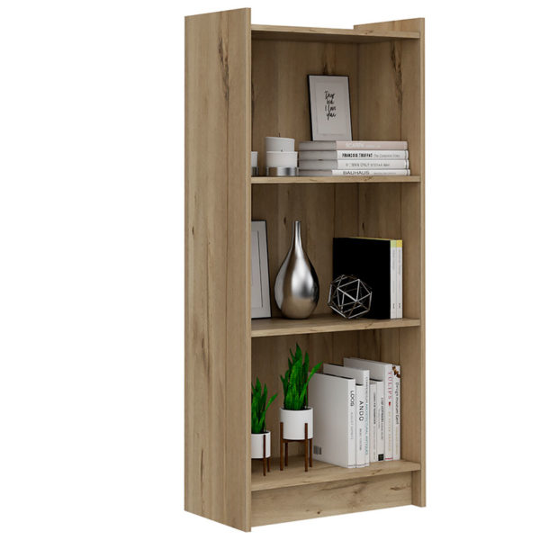Austin 3 Shelf Bookcase | Bleached Pine | Self Assembly