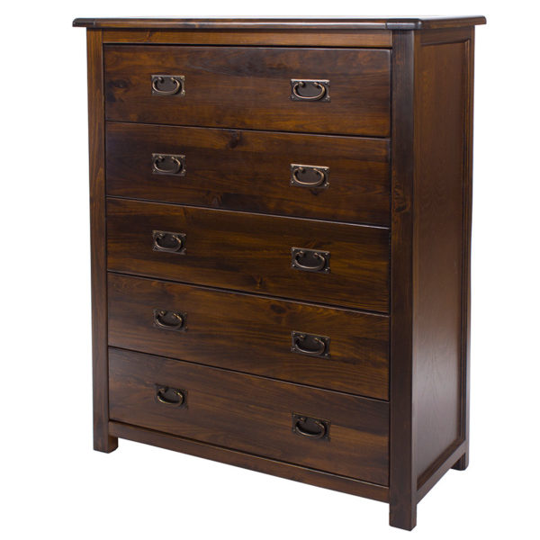 Norwood Dark 5 Drawer Chest | Self Assembly | Clearance