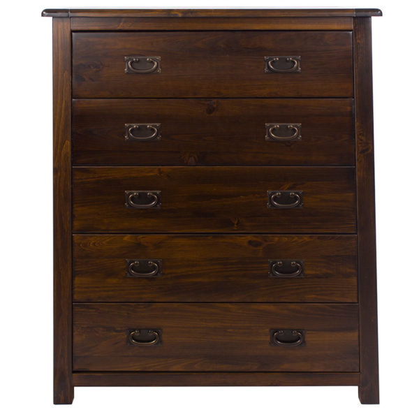 Norwood Dark 5 Drawer Chest | Self Assembly | Clearance