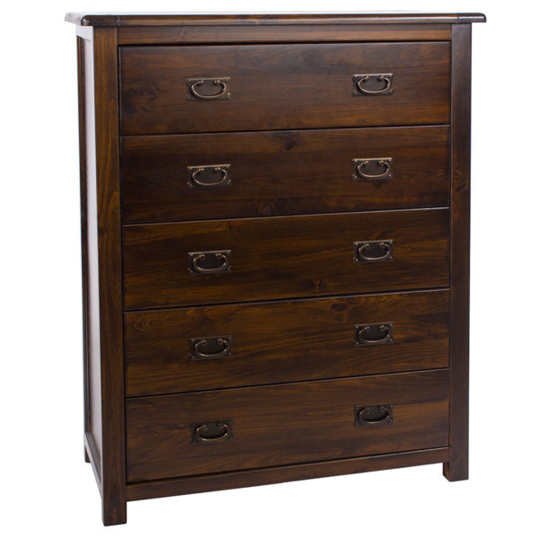 Norwood Dark 5 Drawer Chest | Self Assembly | Clearance
