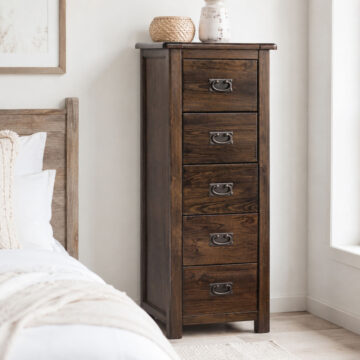 Norwood Dark 5 Drawer Narrow Chest