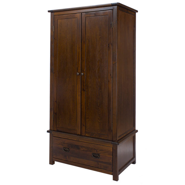 Norwood Dark 2 Door 1 Drawer Wardrobe