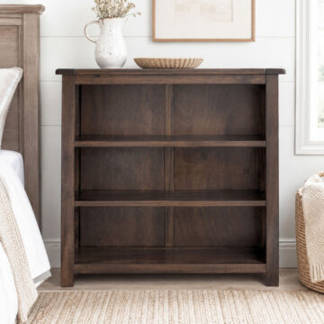 Norwood Dark Pine Low Bookcase