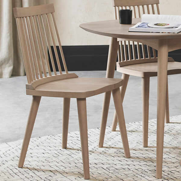 Herning Oak Pair of Spindle Dining Chairs | Oak