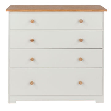 Thornton White 4 Drawer Chest