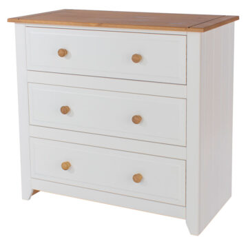 Beauly White 3 Drawer Chest