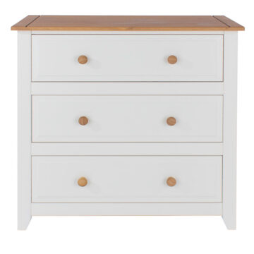 Beauly White 3 Drawer Chest