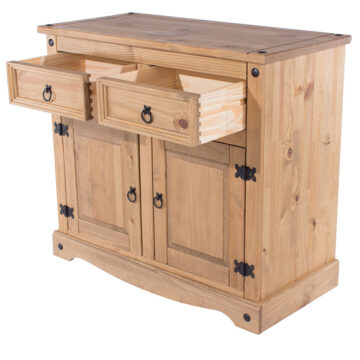 Azusa Small 2 Door 2 Drawer Sideboard | Antique Waxed Pine