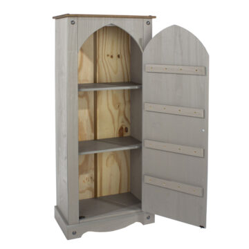 Azusa Grey Vestry Cupboard | Grey Wax