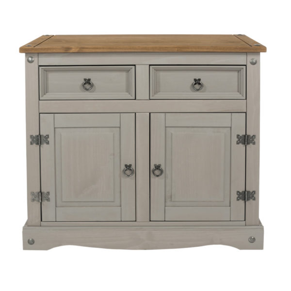Azusa Grey Small Sideboard | Grey Wax | Self Assembly