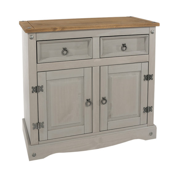 Azusa Grey Small Sideboard | Grey Wax | Self Assembly