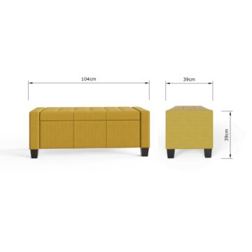 Verona Yellow Ottoman Bench