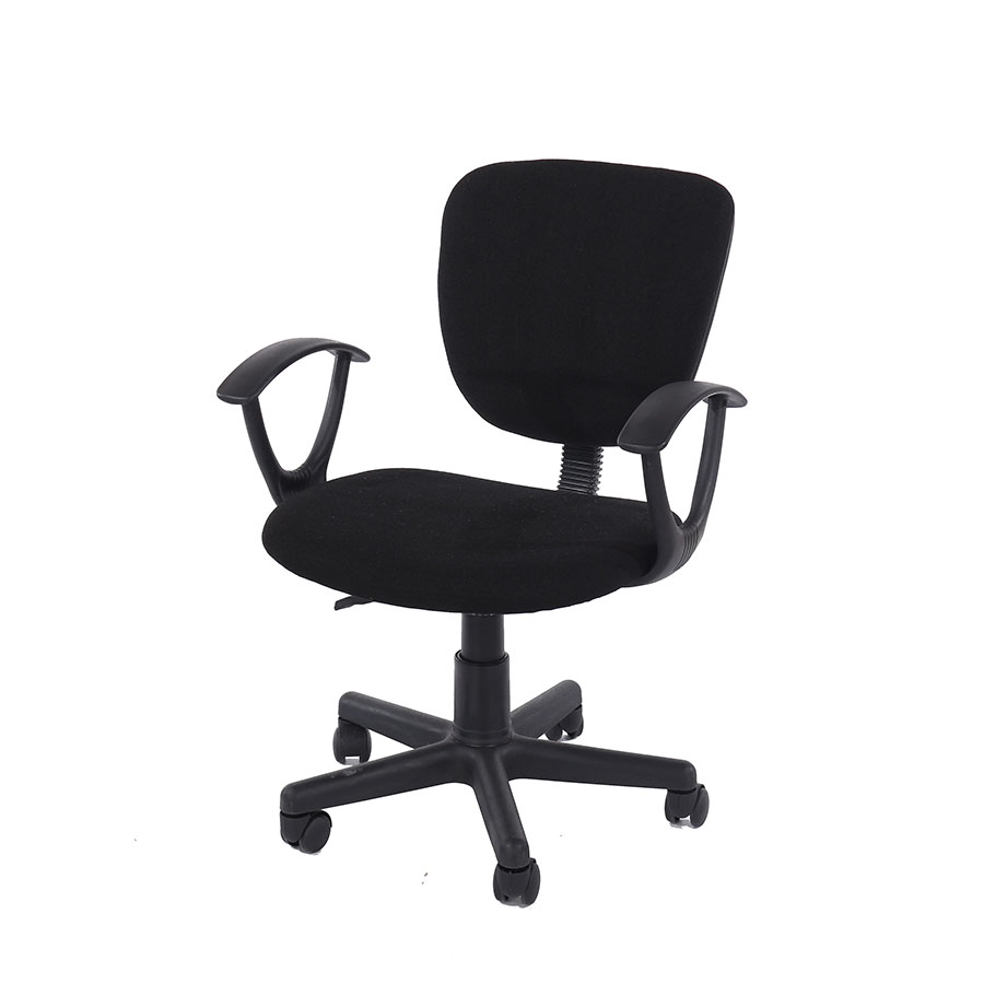 Home Office Chair Black Self Assembly Oak World