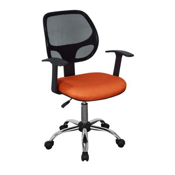 Home Office Chair | Orange | Black | Self Assembly
