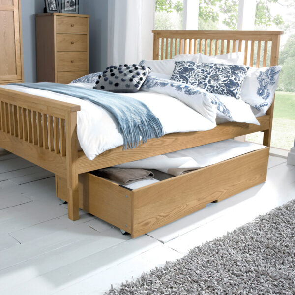 Madison Oak Small Double Bed | High Footend | Clearance