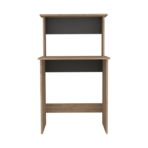 Winchester Grey Workstation with Keyboard Shelf | Bleached Oak | Self Assembly